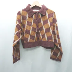 ◇ ⊇ MOUSSY マウジー 総柄 長袖 カーディガン サイズF ブラウン系 レディース E  【1502030029970】