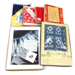 布 6点セット 有松絞 インド藍染など 和小物 まとめて 大量 レディース 【中古】