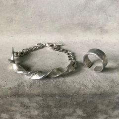 フォーク バングル スプーンリング セット エイジング加工 - メルカリ