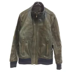 5315 POUR LES HOMME (5351プールオム) ラムレザースタンドカラーライダースジャケット グリーン 0235-00-93005のサムネイル