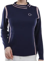 【CECIL McBEE green】ラインニットモックネック（ﾈｲﾋﾞｰ）《Mサイズ》  M382