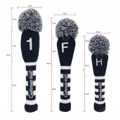 CRAFTSMAN ニットヘッドカバーセット用・1#/F#/H3枚セット　ストライプシリーズ　手作り6004879