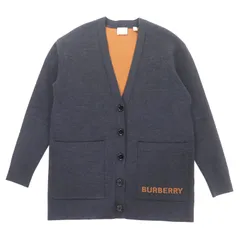 BURBERRYLondonメンズカーディガン メリノウール100%刺繍ロゴ BURBERRYLondonメンズカーディガン メリノウール100%刺繍ロゴ