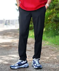 新品 未使用 ULTRA STRETCH COOL テーパードパンツ ストレッチ 217340 ネイビー