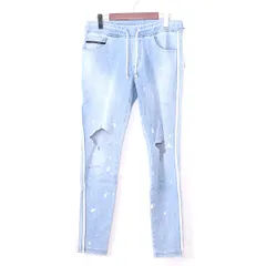 RESOUND CLOTHING サイドラインストレッチスキニーデニムパンツ ペイント加工 サイズ2のサムネイル