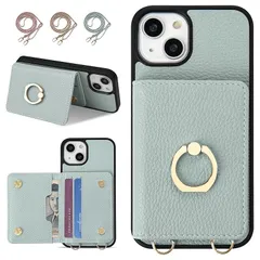 oyaka 対応 iPhone12ケース ショルダー アイフォン12PRO スマホケース 背面 財布型 カード収納 可愛い お洒落 リング付きケース あいふぉん 12ケース 手帳 首掛け 肩掛け スマホ ショルダーケース ストラップ iPhone12pro 0