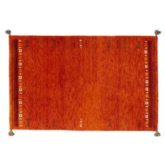 ギャベ  ジュウタン190×240cm 長方形 レッド色（赤色） ホットカーペットOK 絨毯 SUNSET　未開封新品