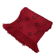 ⭐︎安心鑑定可⭐︎ルイヴィトン マフラー カシミヤ100% レッド レッド（赤）系 Louis Vuitton MONOGRAM(ルイヴィトン