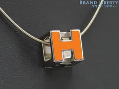 専用エルメスオレンジ H型キューブ ネックレス 2025年最新】エルメス Hキューブ ネックレスの人気アイテム