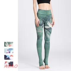 【新商品が大人気です！】ヨガウェア ヨガパンツ レギンス レディース トレンカ 花柄 総柄 おしゃれ スポーツウェア フィットネスウェア スポーツタイツ ロング ストレッチ 伸縮性 吸汗 速乾性 