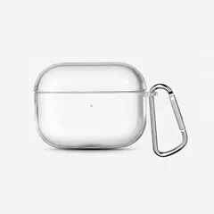 【在庫処分】AirPods Pro 2 ケース 透明 エアーポッズプロ 2 用 クリア ケース 全面保護カバー カラビナ付き 紛失防止 TPU ソフト ケース かわいい 傷防止 耐衝撃 AirPodsPro第2世代に適用