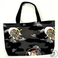 ⬛ハンドメイドト一トバック風神雷神