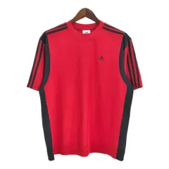 adidas アディダス 半袖Ｔシャツ スポーツ ワンポイントロゴ レッド(メンズ L)中古 古着 T7421