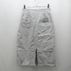 ◇ ⊂ evelyn　エブリン シンプル 膝丈 フレア スカート サイズM グレー系 レディース E  【1505290040884】