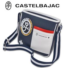 カステルバジャック CASTELBAJAC ショルダーバッグ 小 ミック ネイビー系 紺 メンズ レディース 軽量 トリコロール ブランド レザー調
