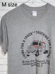 M／US古着／Ｔシャツ／GILDAN／ギルダン／トラック/企業系