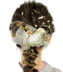 着物 卒業式 振袖 七五三 アジサイ 浴衣 ヘッドパーツ 袴 水引 結婚式 成人式 かすみ草 ヘアアクセサリー カスミソウ 赤 和装 組紐 手作り 髪飾り リボン 髪飾り 網 ドライフラワー 和玉 6色展開 H5206 [JZOON]