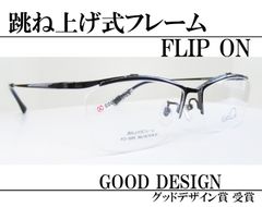 跳ね上げメガネフレーム◆FLIP ON フリッポン　FO-1004-2（ガンメタル）