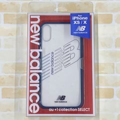 new balance iPhone XS用 New Balanceハイブリッド クリアケース/ネイビー RS9J006L