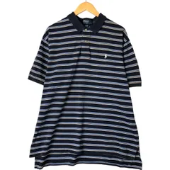 古着 ラルフローレン Ralph Lauren POLO by Ralph Lauren 半袖 ボーダー ポロシャツ メンズXXL相当/eaa551516