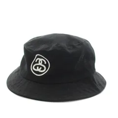 ステューシー STUSSY SS Link Bucket Hat バケットハット 帽子 ロゴ刺繍 L/XL 黒 ブラック /KW ■GY99のサムネイル