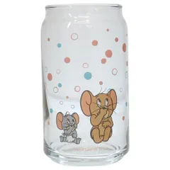 トムとジェリー ガラスコップ 缶型グラス P＆B ジェリー＆タフィー ワーナーブラザース サンアート プレゼント ギフト おもしろ雑貨 キャラクター グッズ 