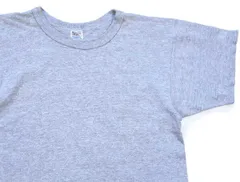 80s USA製 Championチャンピオン 無地 目無し バインダーネック 88/12 Tシャツ 杢グレー M★A ビンテージ トリコタグ ブランク