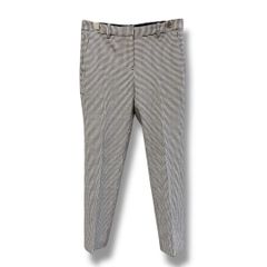 美品 Theory セオリー ストレッチクロップドパンツ 千鳥格子 柄パンツ センタープレスパンツ スラックス ブラック サイズ2 日本製 レディース 夏 ゴーゴー古着マルイ草加店1229