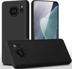 JACRON Sharp Aquos Sense7 Plus ケース ブラック 用の保護ケース TPU 傷防止 軽量 柔軟 薄型 耐衝撃 携帯便利 全面保護 sense7plus スマホ マットブラック(OQW-HY-328)