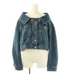 miumiu✳︎極美品　デニムジャケット　Gジャン　クロップド　フード　リボン　M 新作【MIUMIUミュウミュウ】☆クロップドデニムジャケット☆
