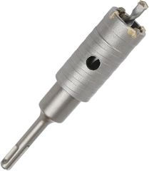 ShopXJ コンクリート ドリル sdsプラス ロング 有効長50mm超硬ｘ穴あけｘホルソーｘホールソーｘシャンクｘ110mmｘ延長棒(35mm)