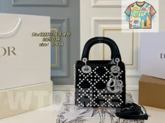 【今日特価】DIOR Lady Dior キャンバスと水?のハンドバッグ！送料無料で今の在庫はお得な価格です！WT1輸入