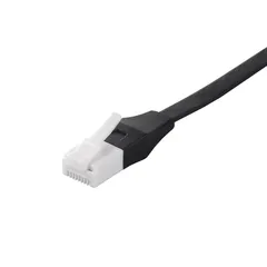 バッファロー BUFFALO ツメの折れないLANケーブル モデム用 カテゴリ6a ストレート フラットタイプ ブラック BSLS6AFU10BK 0