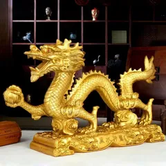 天然石マニカラン共生水晶の龍置物彫物NO.091203