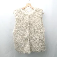 ◇ ⊇ emi+ 無地 長袖 ボアベスト サイズ表記なし ベージュ系 レディース E  【1506190012971】