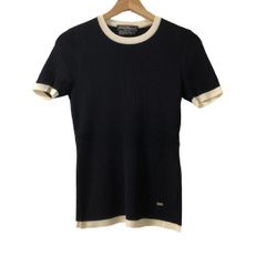 Salvatore Ferragamo サルヴァトーレフェラガモ  半袖ニット  サイズ:M  ネイビー×ホワイト  レディース ボーダー ガンチーニ トップス 楽天市場】ボーダー ネイビー（ブランドフェラガモ）（トップス