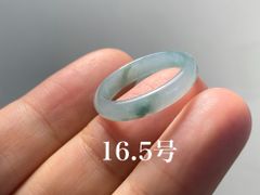L18-64 氷糯種 18.5号 グアテマラ産 A貨 本翡翠 くりぬき リング