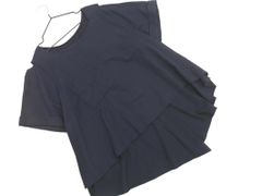 qualite カリテ アバハウス カットショルダー ブラウス シャツ size38/紺 ■◆ レディース