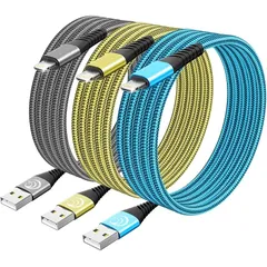 【新品】 iPhone 充電ケーブル 【1.8M 3本セット】ライトニングケーブル 【MFI認証】 充電ケーブル 急速 高耐久 データ転送 lightning ケーブル iPhone 14 13 12 11 Pro Max XS XR X 8 7 6 5  0