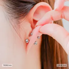【純チタン ダンベルピアス 1.2×6×3mm】[Adelina Style] 純チタン ダンベルピアス ボールピアス 丸玉 スタッド ピアス 人気 つけっぱなし 16G 軟骨ピアス メンズ レディース 1ペア金属アレルギー対応 男女