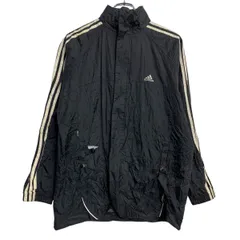 adidas ジャケット L ブラック ホワイト アディダス ジップアップ ラグラン ライン スポーティー 古着卸 アメリカ仕入 a701-6467