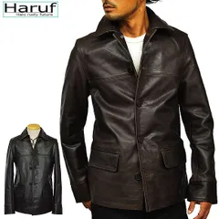 【送料無料】レザージャケット メンズ 本革 TQPSTBR 革ジャン レザーコート ライダースジャケット レザー カーコート カバーオール 革 シングル 皮ジャン 革コート シンプル レザーライダース ボタン 大きいサイズ 秋冬 メンズアウター