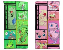 【中古】タオル・手ぬぐい 全2種セット プレミアムバスタオル カラーコレクション ～グリーン＆ピンク～ 「ポケットモンスター」