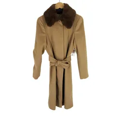 クミキョク 組曲 ラビットファー付け衿 アンゴラコート レディース  2