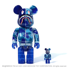 BAPE BE@RBRICK CLEAR SHARK100&400 1G73-182-918