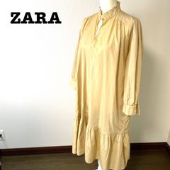 【美品】ZARA ザラ　フレアーワンピース　イエロー