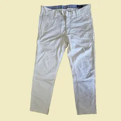 【POLOラルフローレン】綿パンツ｜32インチ｜スリムフィット｜白