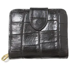 MULBERRY マルベリー 財布 2つ折り財布 ミニウォレット ブラウン コンパクト 型押し レザー おしゃれ きれいめ 大人女子 ブランド 上品 ベーシック エレガント フェミニン 普段使いのサムネイル