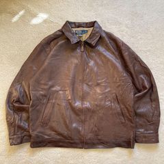 美品】ラルフローレン レザージャケット スエード ブラウン 裏地