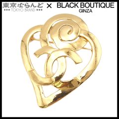 シャネル CHANEL ココマーク ハート ブローチ 95P ヴィンテージ ゴールド メタル レディース 101763238